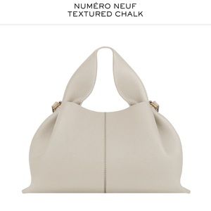 Polène | New Numero Neuf Leather Bag in Textured Chalk